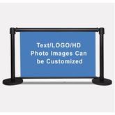 Poster Display Retractable Stanchions, Crowd Control Barrier Queue Line (120*75CM) - Olmecs